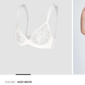 Savage X Fenty Bold Lace Unlined Bra in Hazy White - 38DD